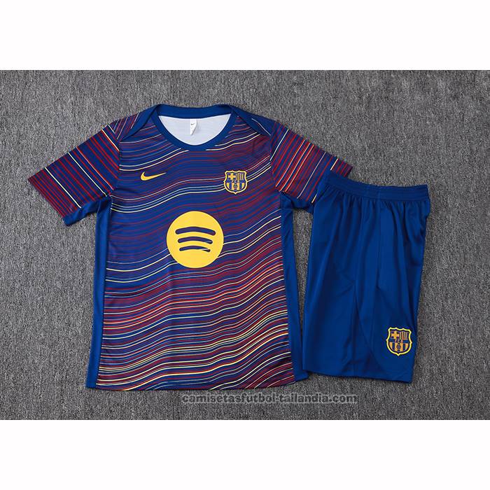 Chandal del Barcelona Manga Corta 25/26 Azul Amarillo - Pantalon Corto